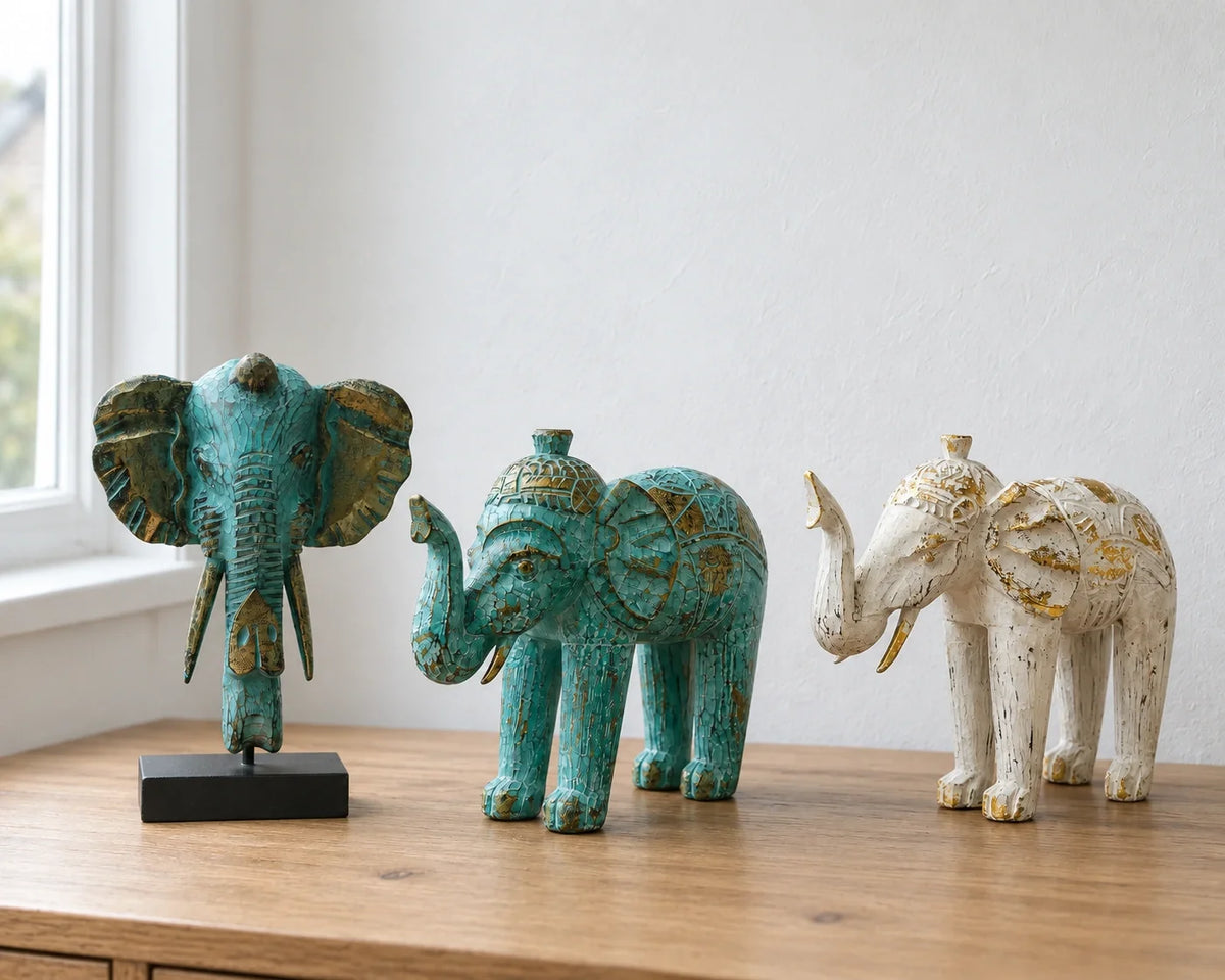 Elephant Head Ornaments & Decor