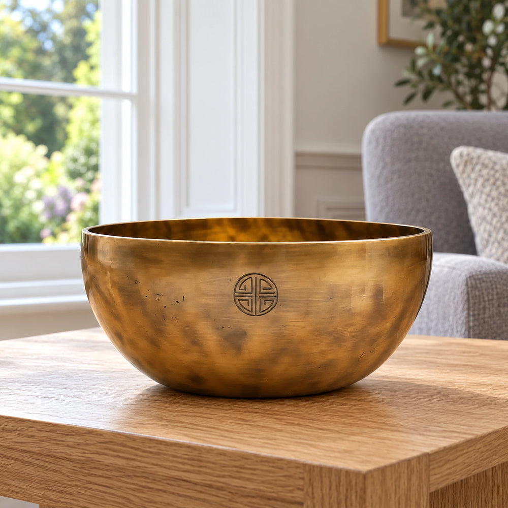 Extra Large Nepalese Moon Tibetan Buddhist Singing Bowl - (approx 1450g) - 22cm