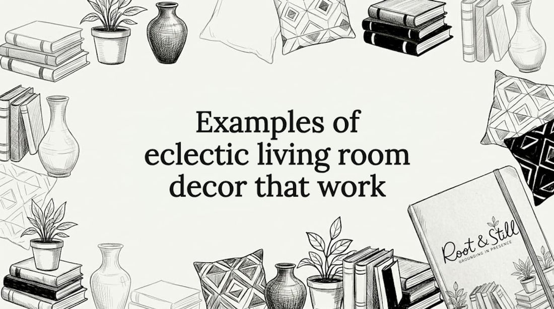 Hand-drawn eclectic room title card illustration