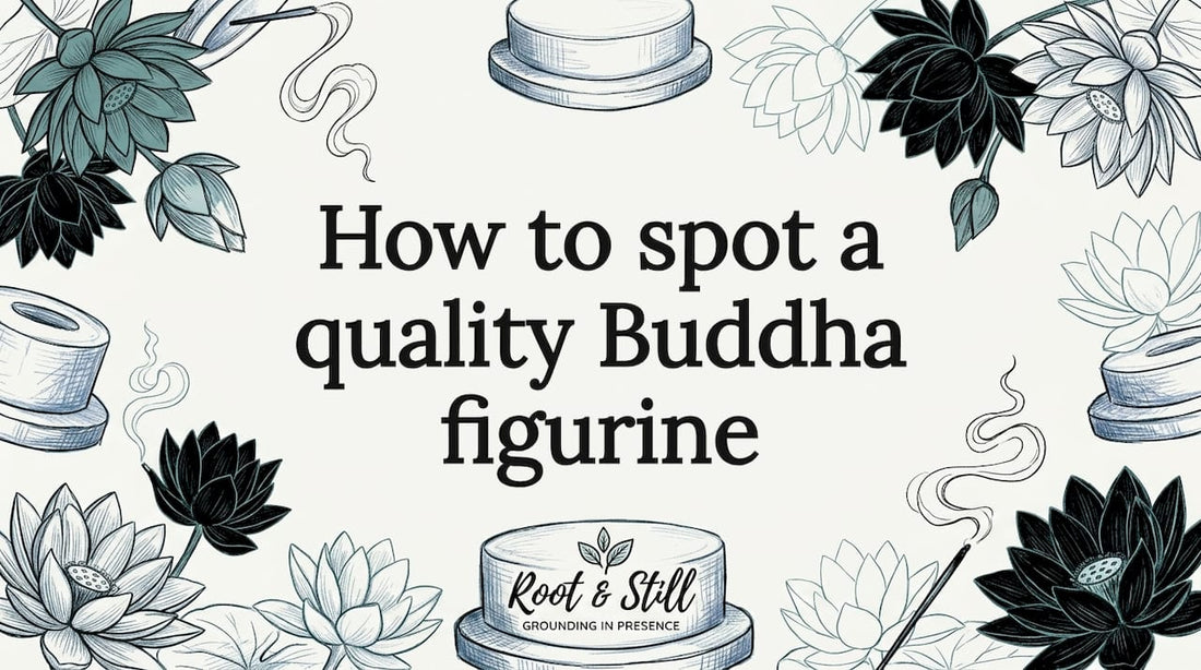 Decorative Buddha title card illustration with lotus and incense motifs