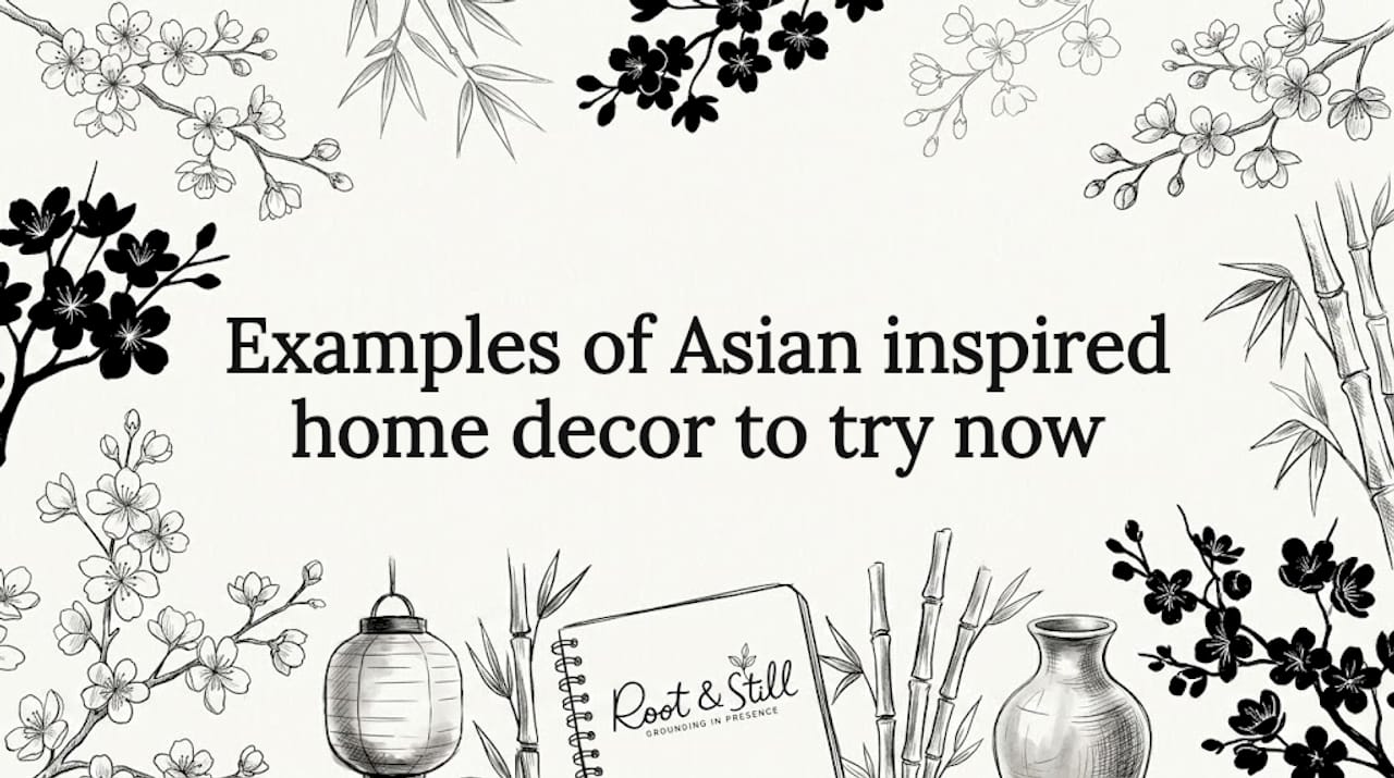 Asian decor inspired title card illustration