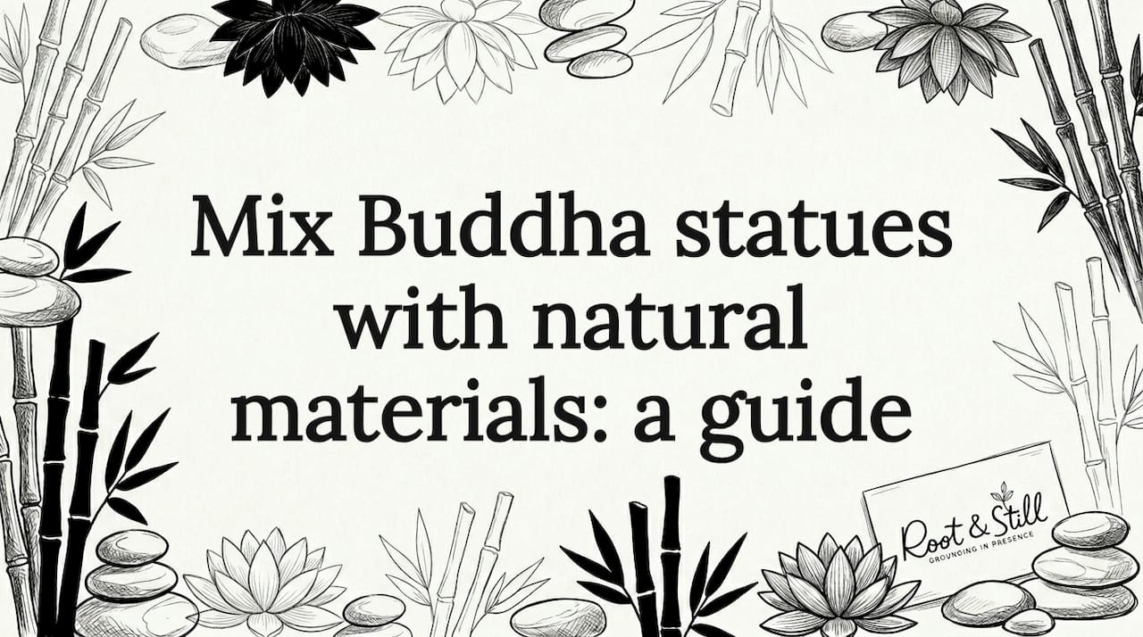 Decorative title card with natural botanical sketch
