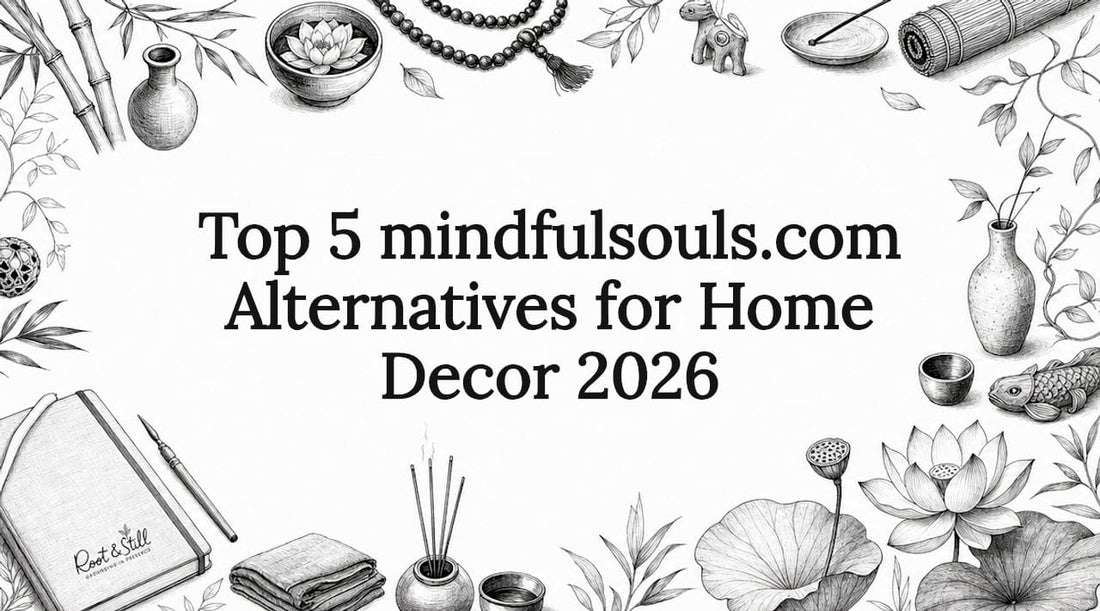 Decorative title card with hand-drawn mindful decor illustrations