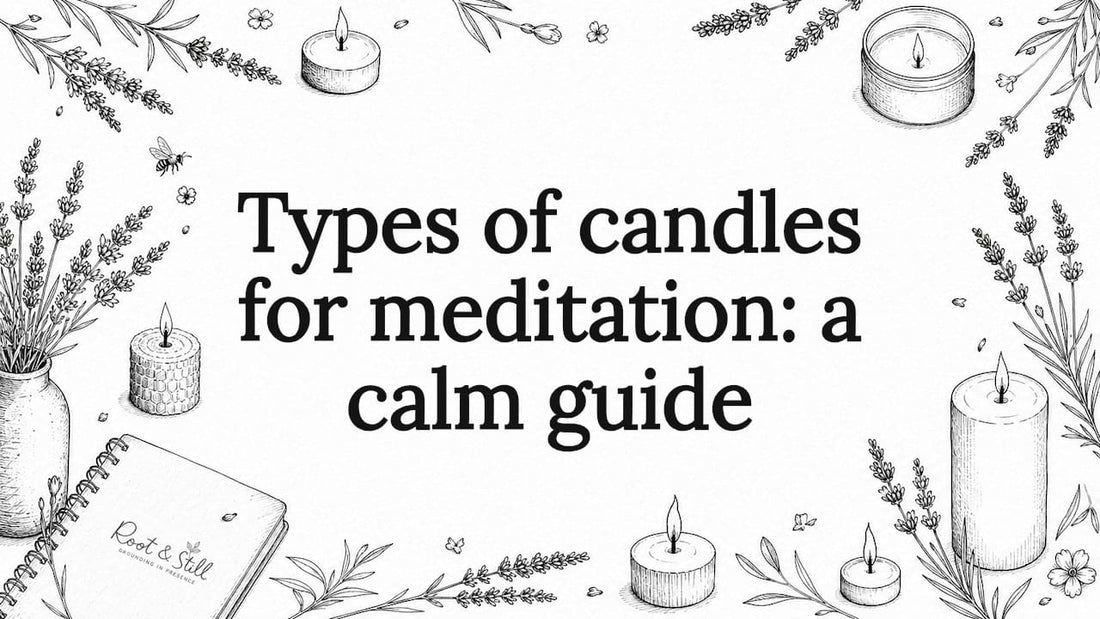 Calm decorative frame illustrating meditation candles