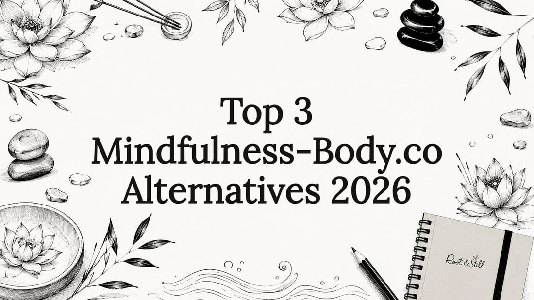 Decorative mindfulness-themed title card illustration