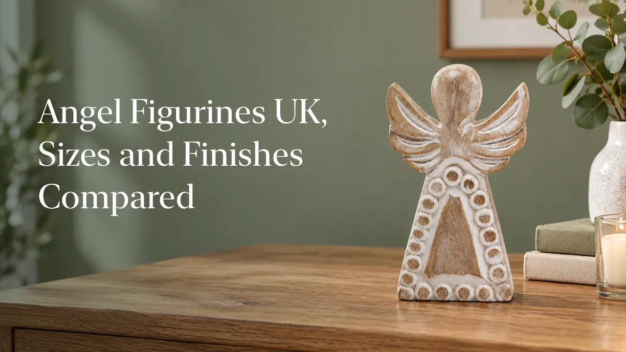 Angel Figurines UK, Sizes and Finishes Compared