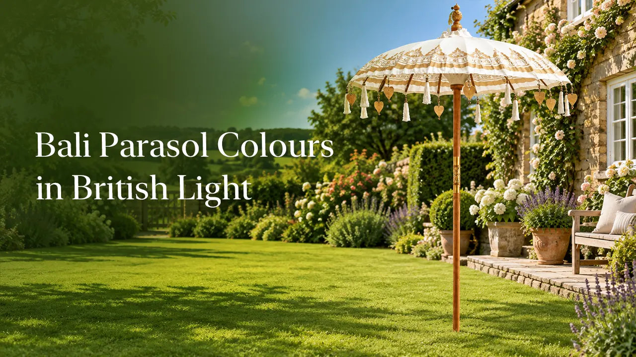 Bali Parasol Colours in British Light