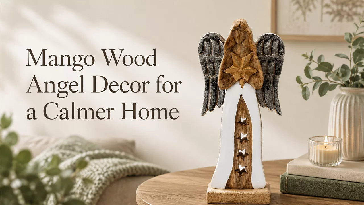Mango Wood Angel Decor for a Calmer Home