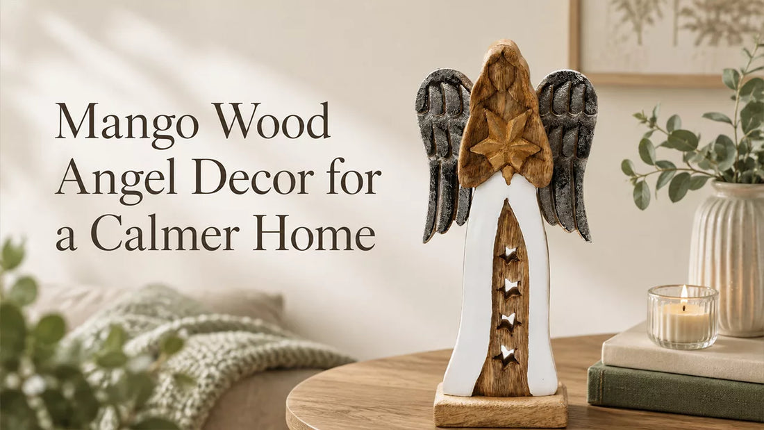 Mango Wood Angel Decor for a Calmer Home