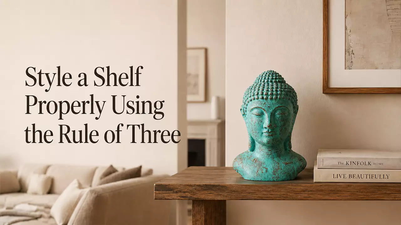 Style a Shelf Properly Using the Rule of Three