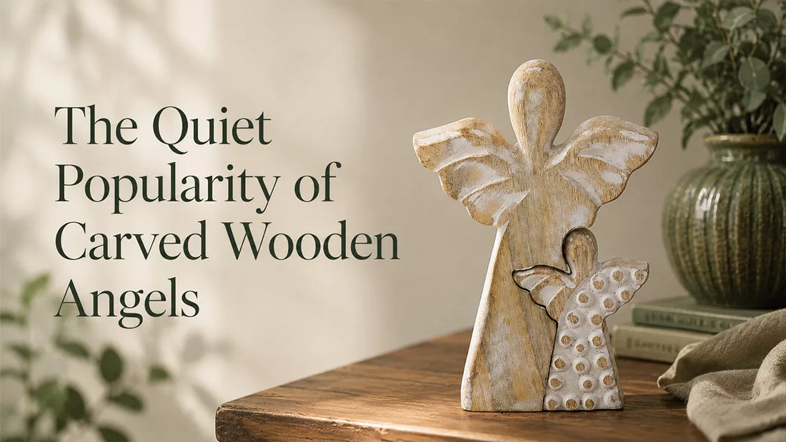 The Quiet Popularity of Carved Wooden Angels
