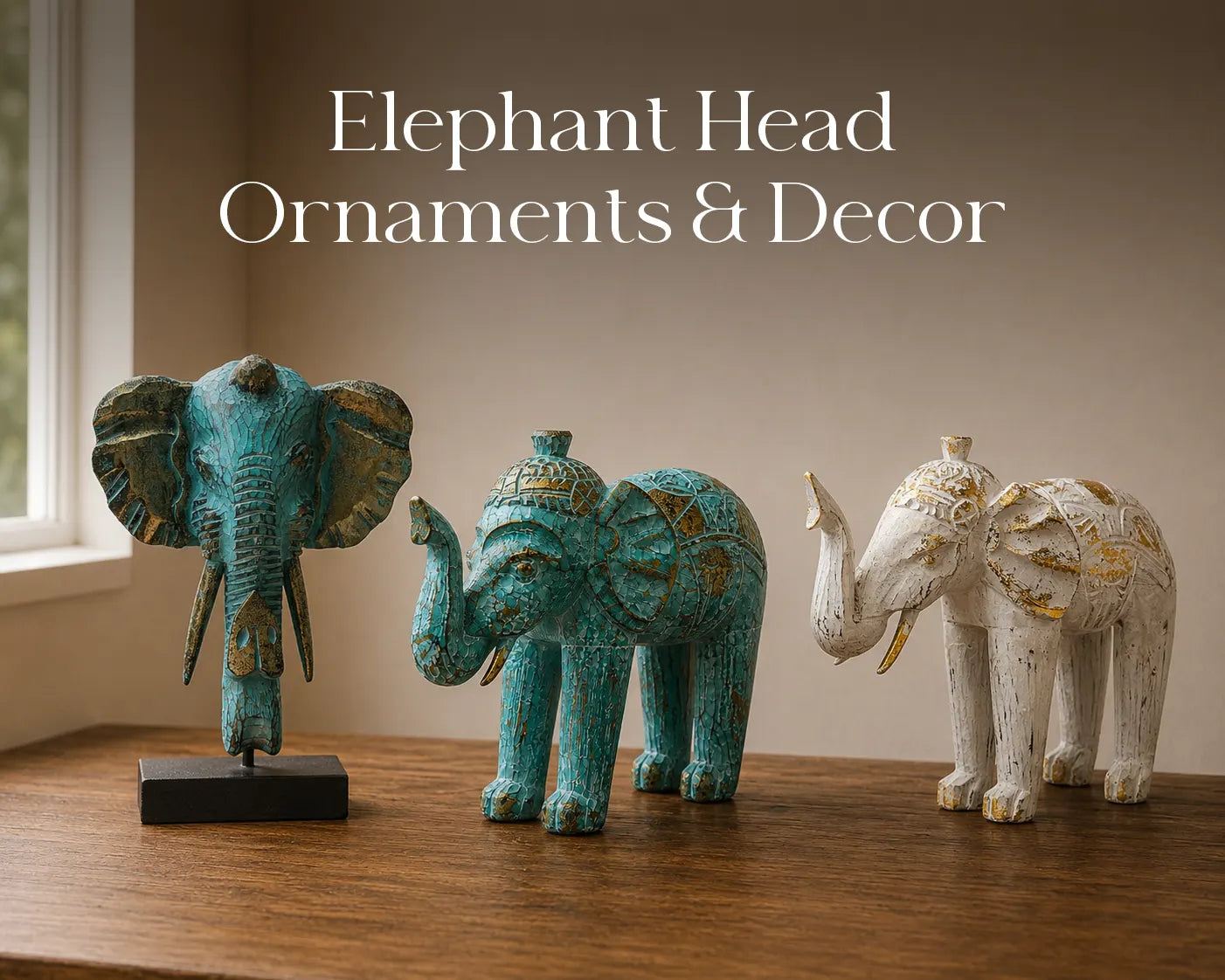 Elephant Head Ornaments & Decor