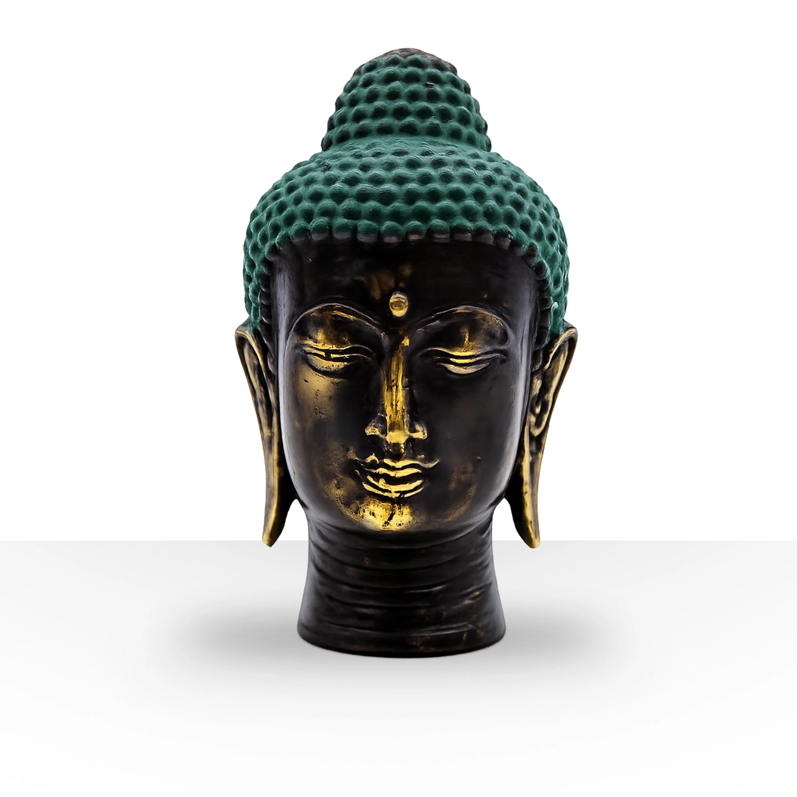 Small Antique Brass Buddha Head