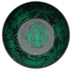 Aluminium Singing Bowl - Magic Mushroom Design - Green 20cm
