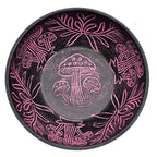 Aluminium Singing Bowl - Magic Mushroom Design - Pink 20cm