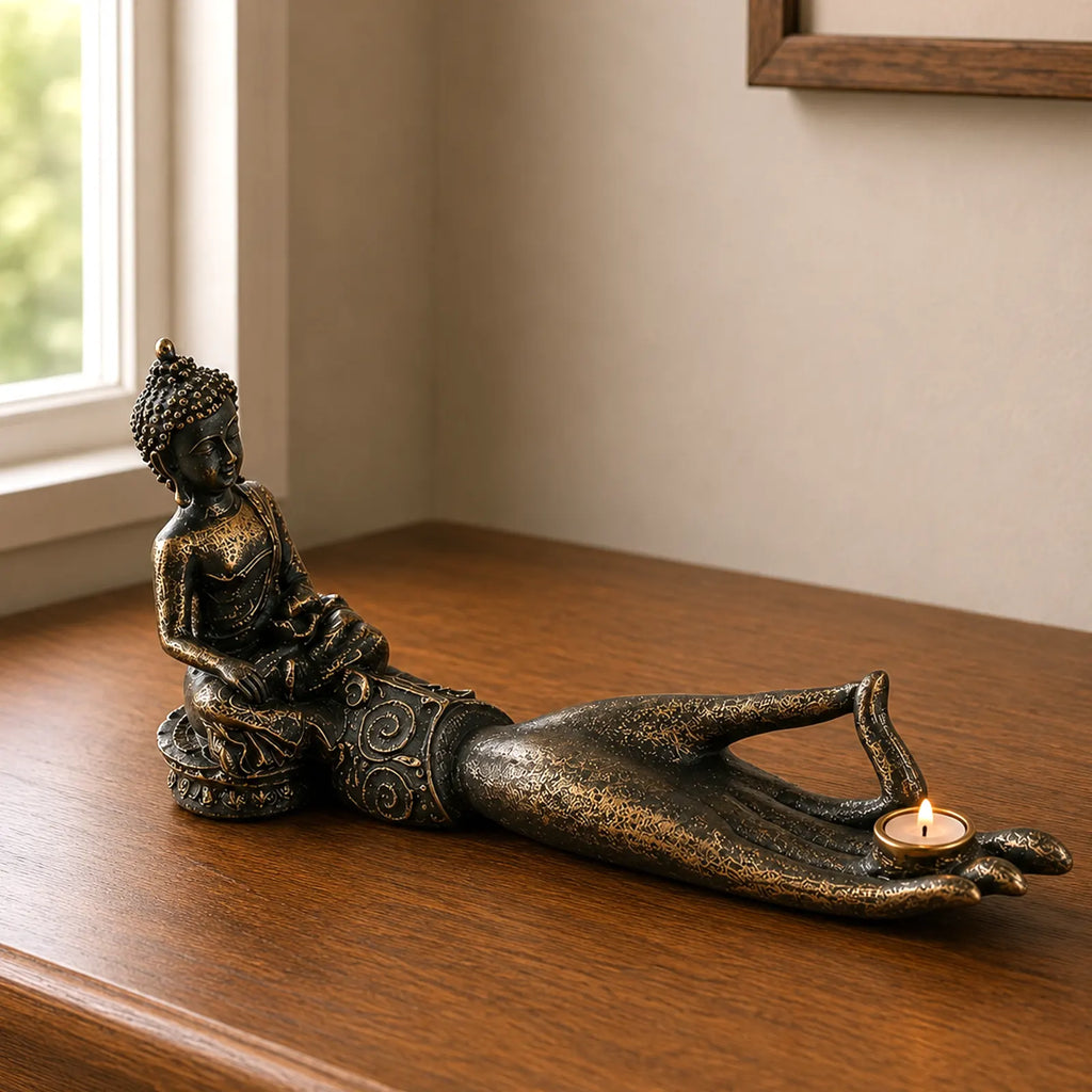 Antique Small Buddha Figurines - Hand Incense Burner
