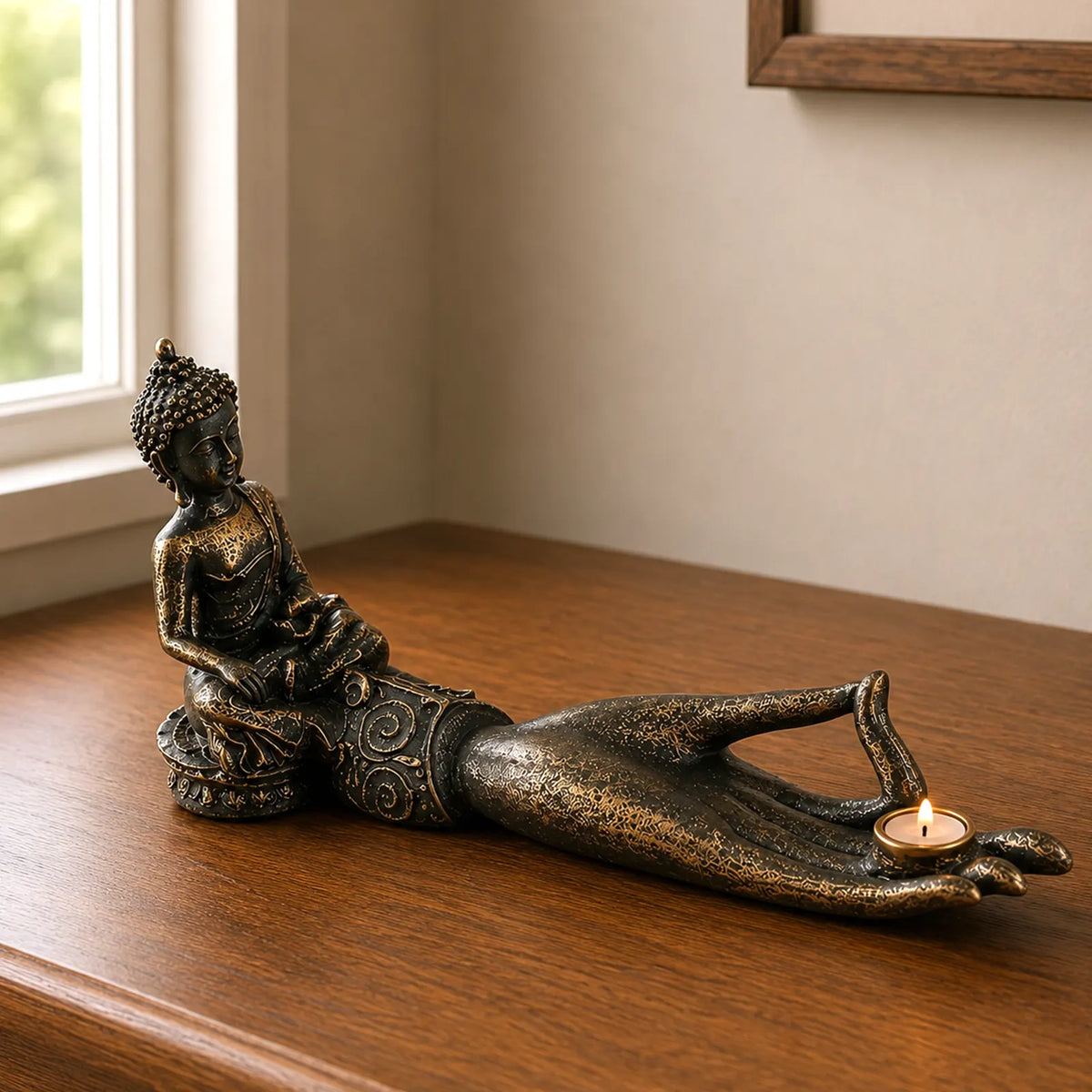 Antique Small Buddha Figurines - Hand Incense Burner