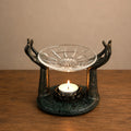 Antique Small Buddha Figurines - Om Hands Oil Burner