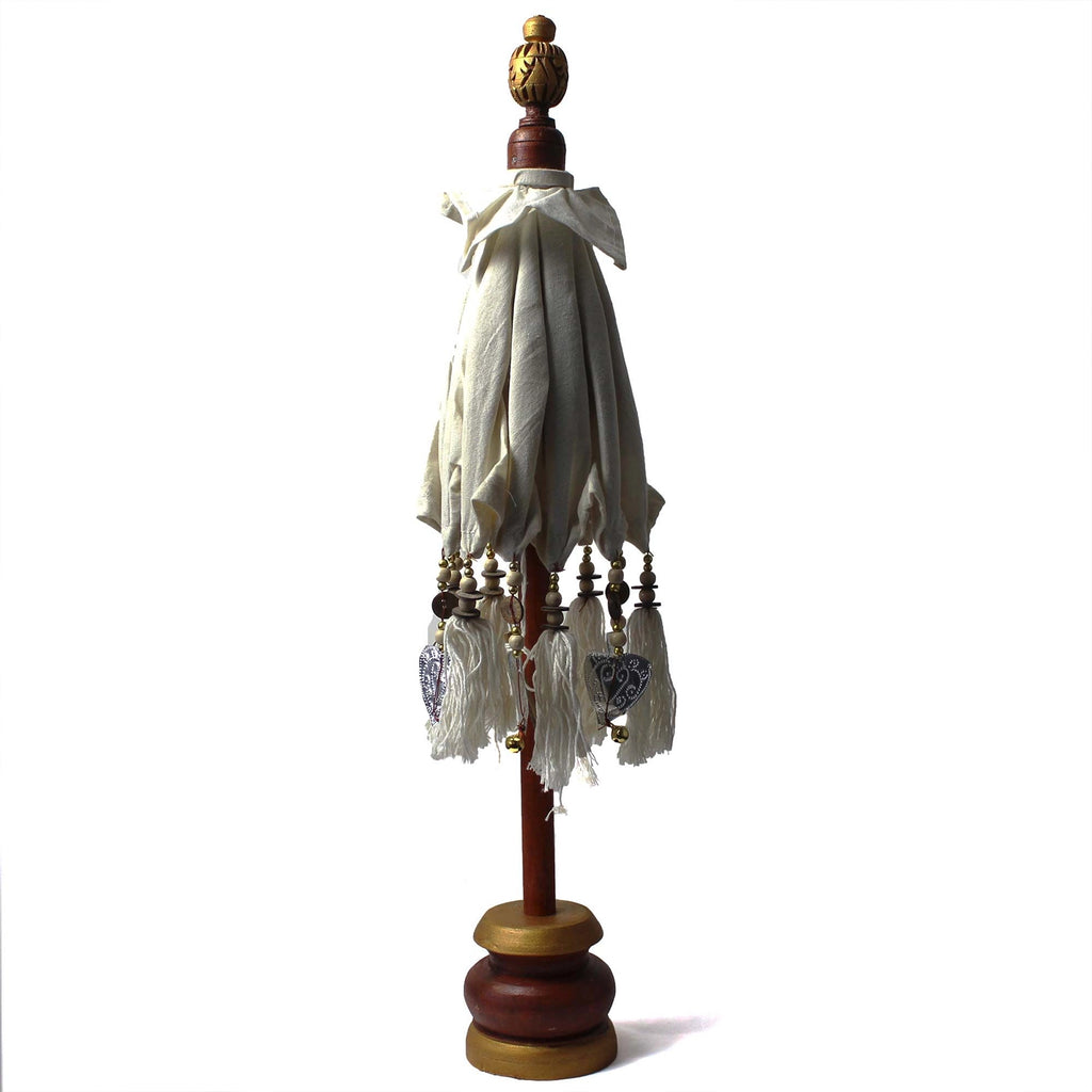 Bali Indoor Umbrella Home Decor Parasol - Canvas - Natural- 40cm