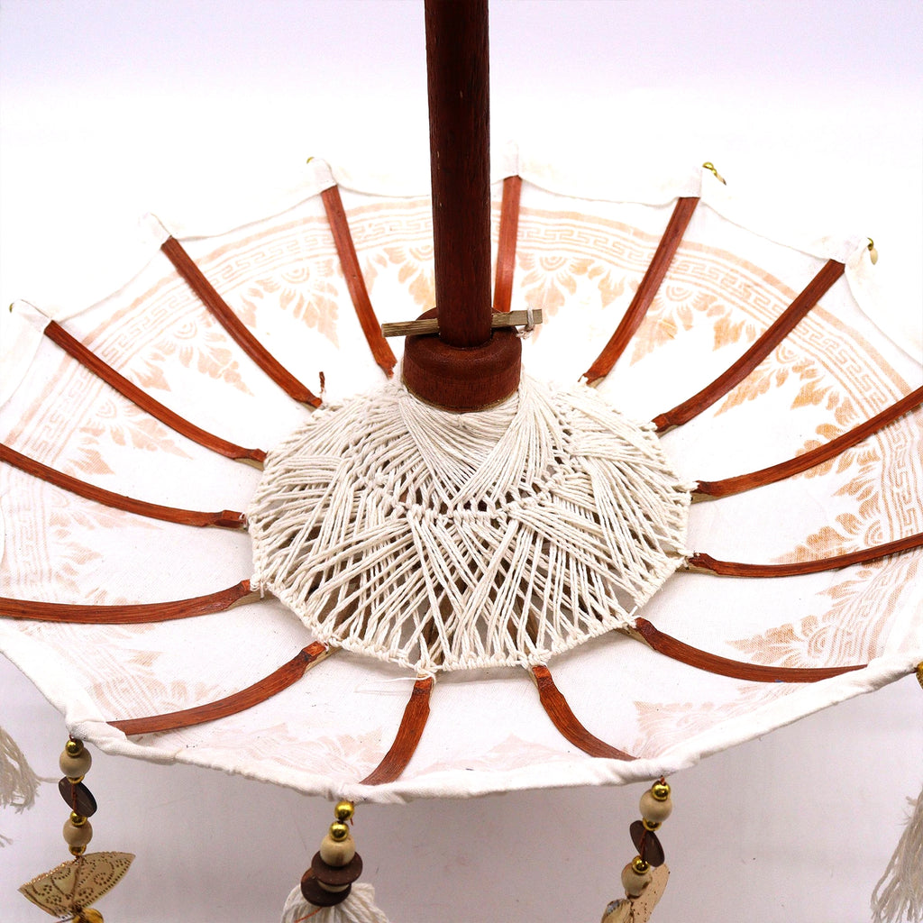 Bali Home Decor Parasol - Canvas - Natural- 40cm