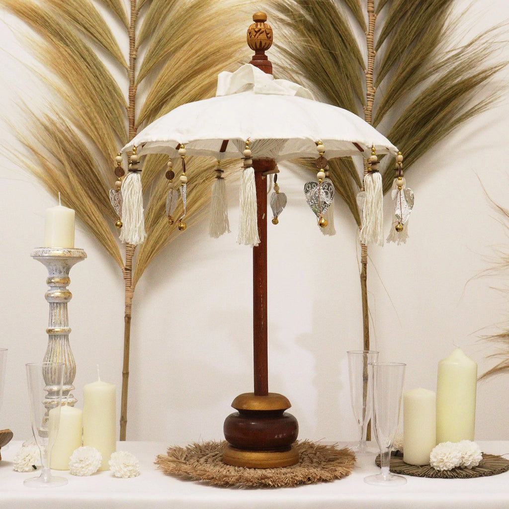 Bali Home Decor Parasol - Canvas - Natural- 40cm