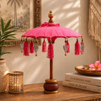 Bali Home Decor Parasol - Cotton - Pink- 40cm