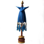 Bali Home Decor Parasol - Cotton - Turquoise- 40cm