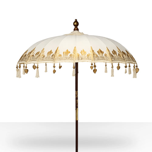 Bali Patio Parasol - Canvas - Natural Decor - 1.5m