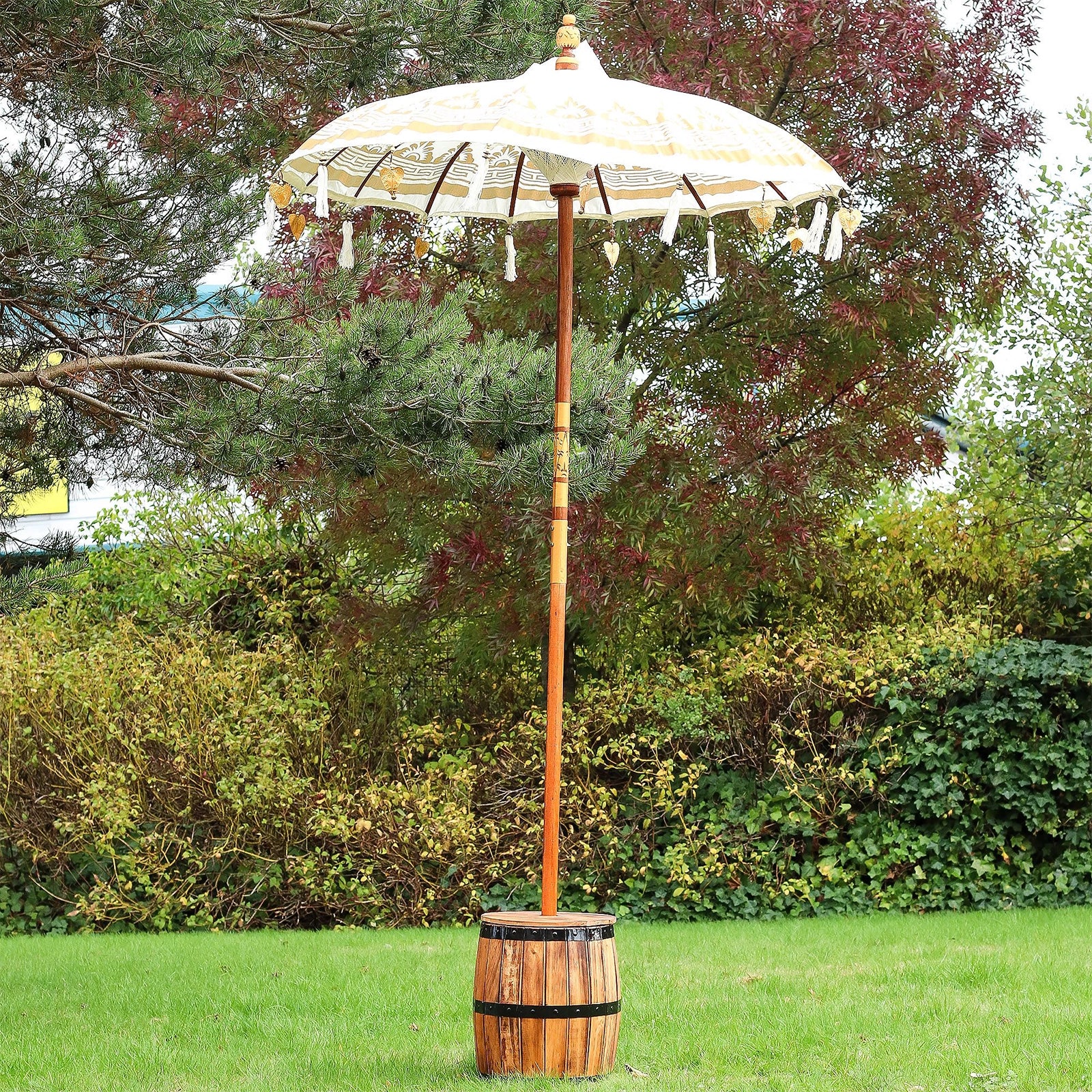 balichun patio umbrella Bali Outdoor Garden Parasol - Canvas - Natural Decor underspin Smatree Upgrade Hard Laptop Color:2-Black bamboo and polyester canvas