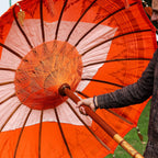 Bali Patio Parasol - Cotton - Orange Decor - 1.5m