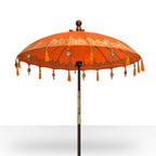 Bali Patio Parasol - Cotton - Orange Decor - 1.5m