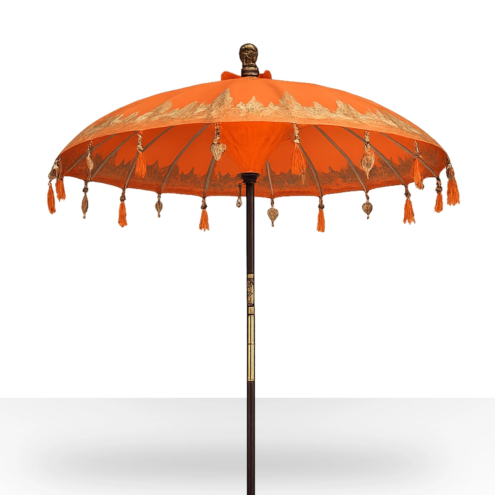 Bali Patio Parasol - Cotton - Orange Decor - 2m