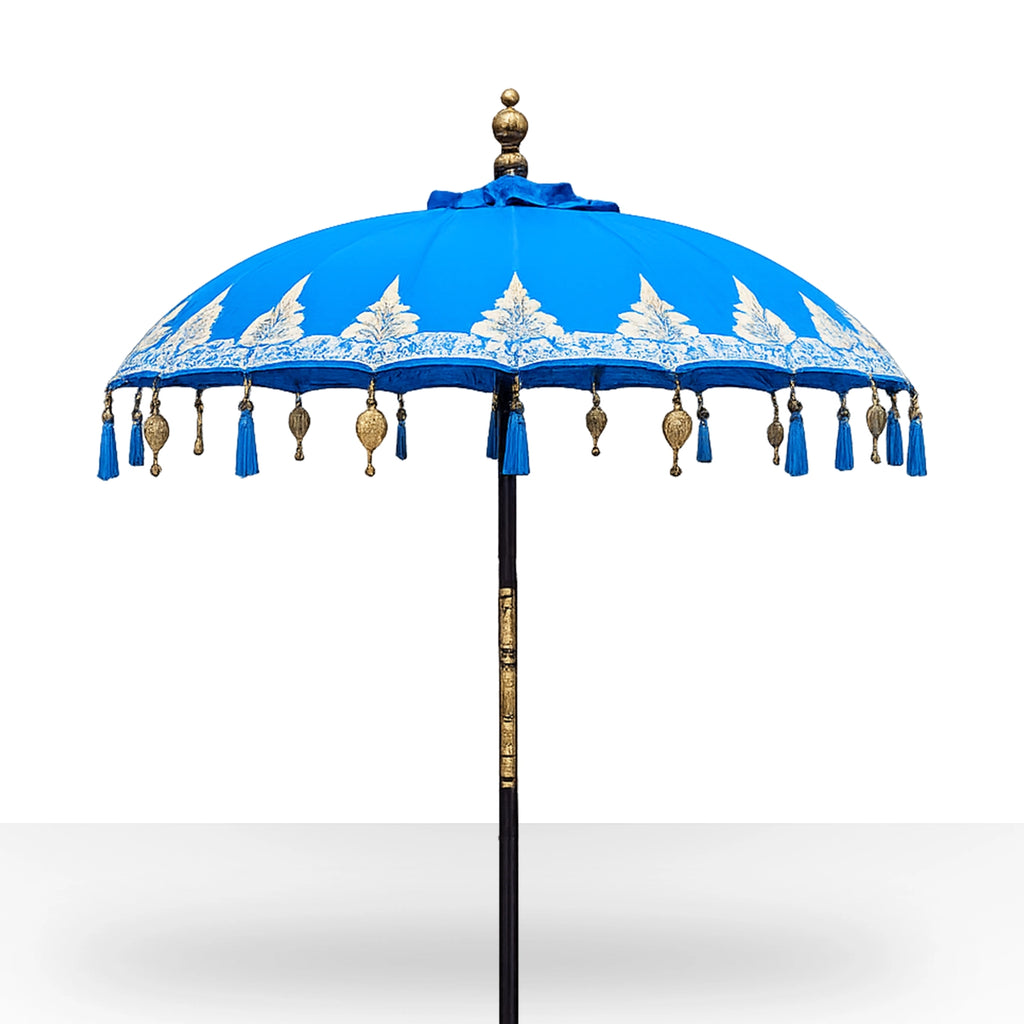 Bali Patio Parasol - Cotton - Turquoise Decor - 2m