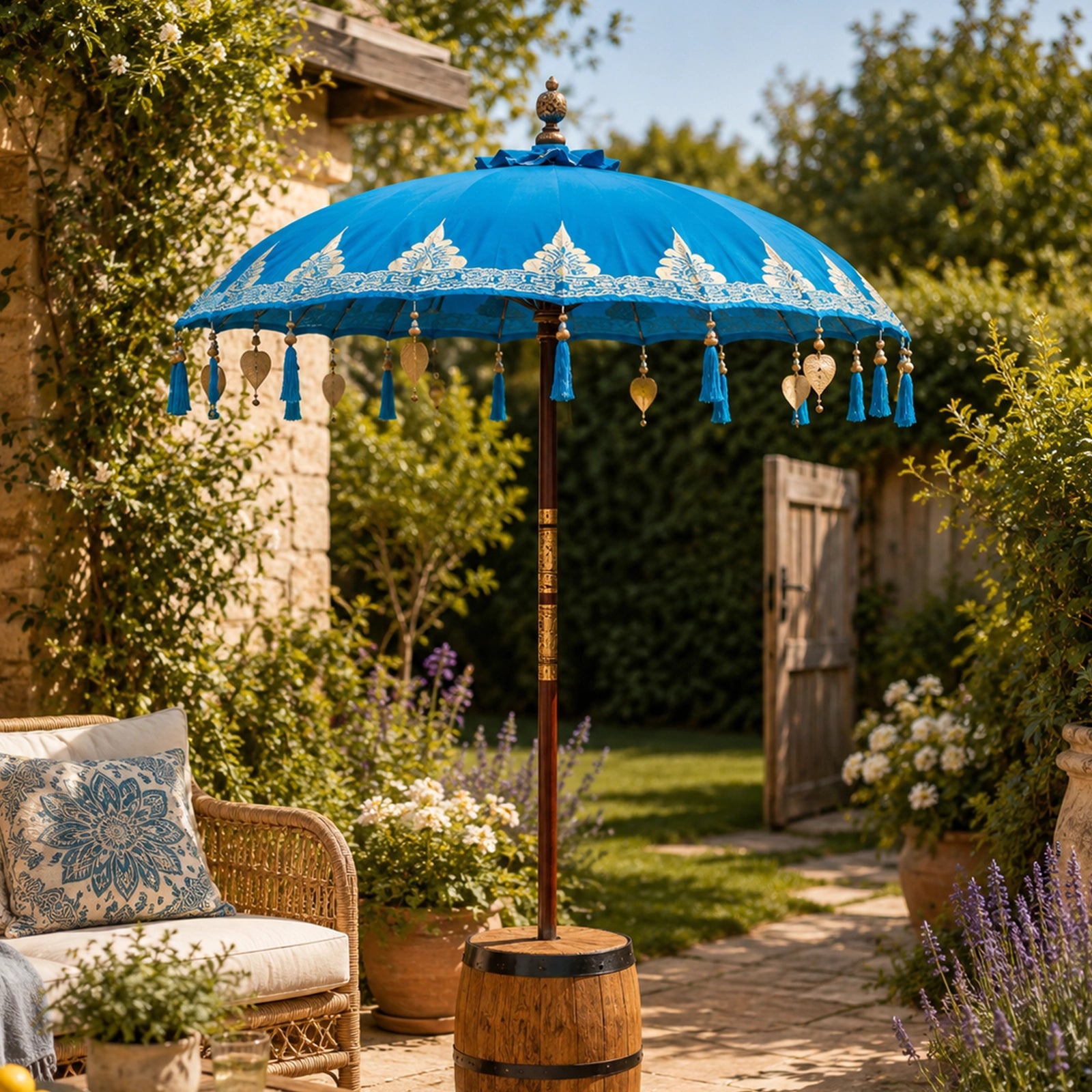 Bali Outdoor Umbrella Garden Patio Parasol - Cotton