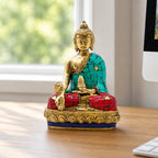 Brass Buddha Figure - Hands Down - 11.5 cm