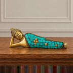 Brass Buddha Figure - Lying Down - 10cm