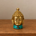 Brass Buddha Figure - Med Head - 8 cm