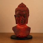 Buddha Bust Soft Glow Light Lamp Molten Lava - Oval stand