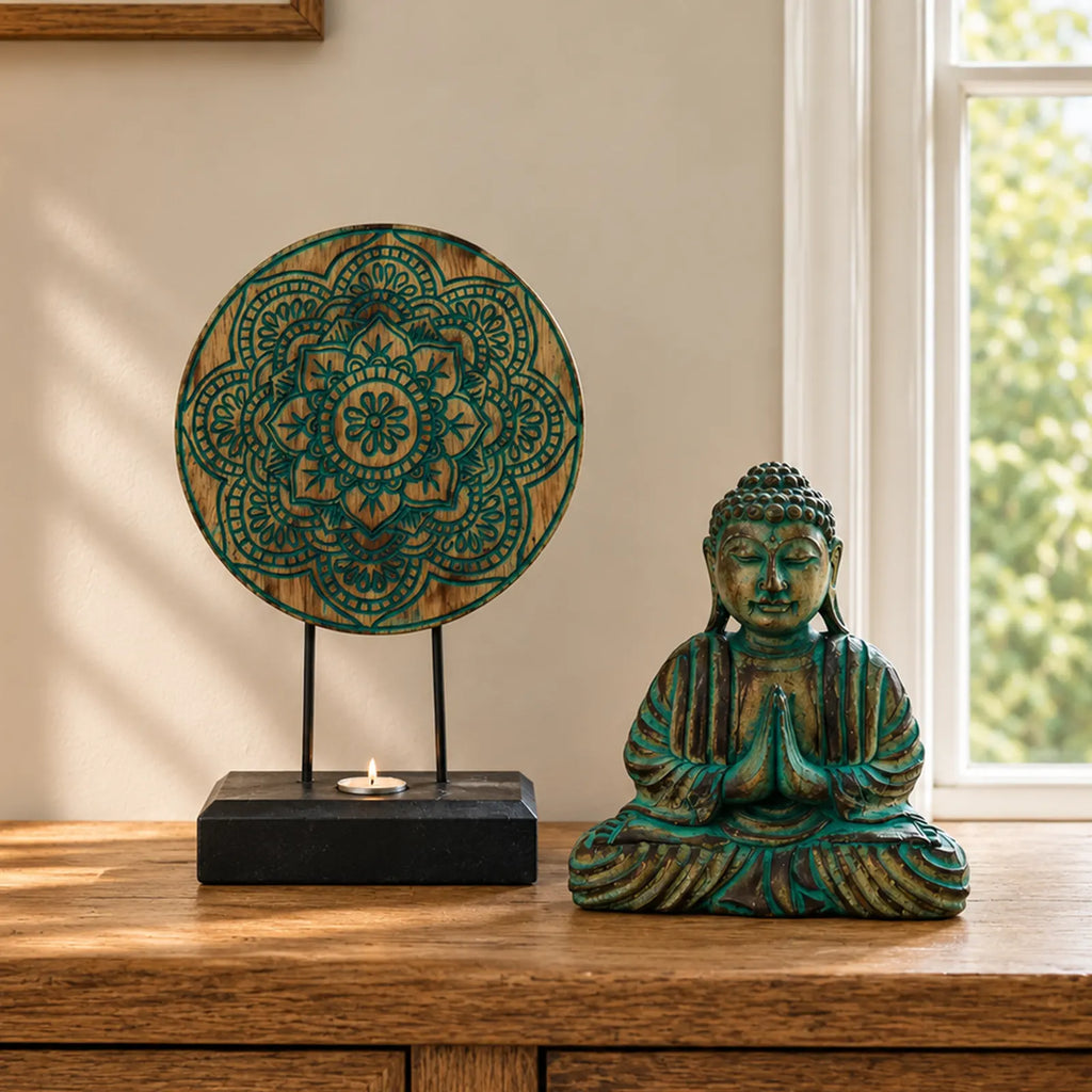 Buddha Feng Shui Set - Buddha Knot - Green