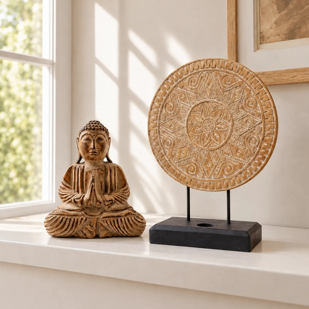 Buddha Feng Shui Set - Classic Mandala - Natural