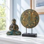 Buddha Feng Shui Set - Flower Mandala - Blue