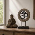 Buddha Feng Shui Set - Om - Grey & Black