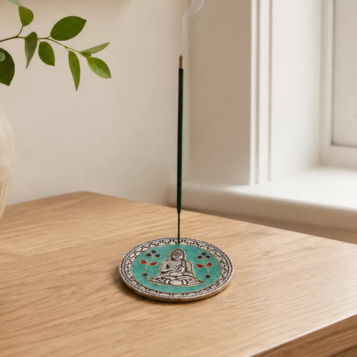 Buddha Green Decor Incense Holder