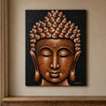 Buddha Wall Art Painting - Copper Brocade Detail
