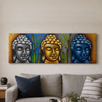 BuddhaWall Art Painting - Three Heads With Bamboo