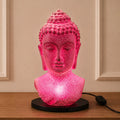 Buddha Bust Soft Glow Light Lamp Cherry Crackle - Oval stand