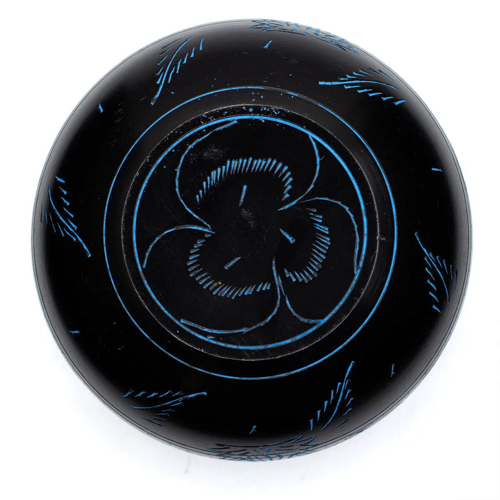 Cauldron Singing Bowl - Magic Mushroom Design - Blue 15cm