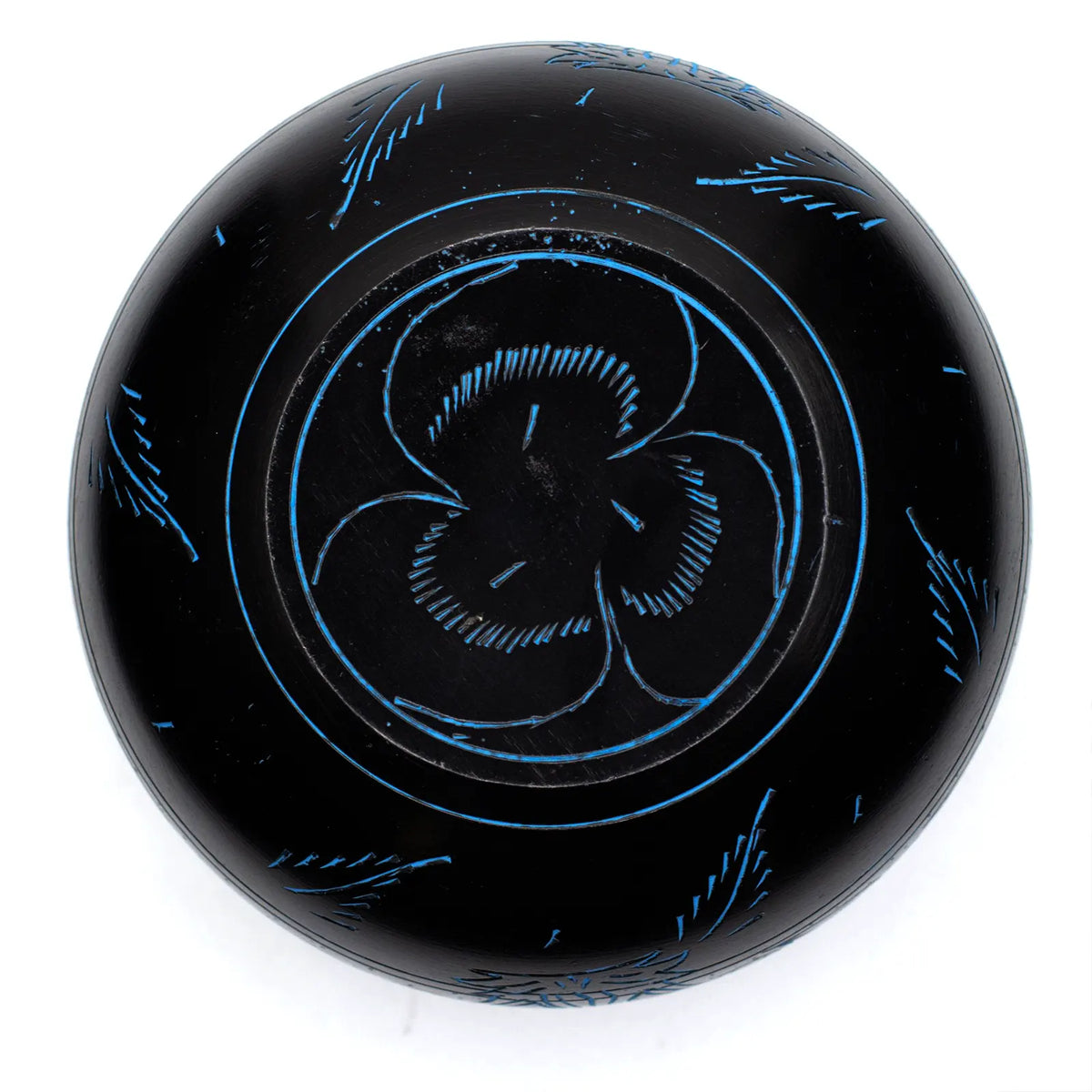 Cauldron Singing Bowl - Magic Mushroom Design - Blue 15cm