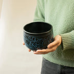 Cauldron Singing Bowl - Magic Mushroom Design - Blue 15cm