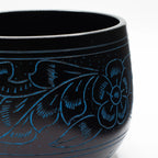 Cauldron Singing Bowl - Magic Mushroom Design - Blue 15cm